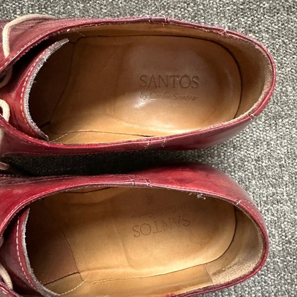 SANTOS BY CARLOS SANTOS Men’s Size 9 Brown Leather Oxford Wingtip Shoes - Picture 10 of 11